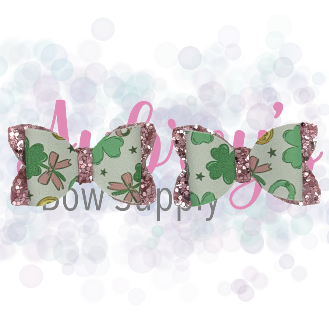 Pink Bow Shamrocks