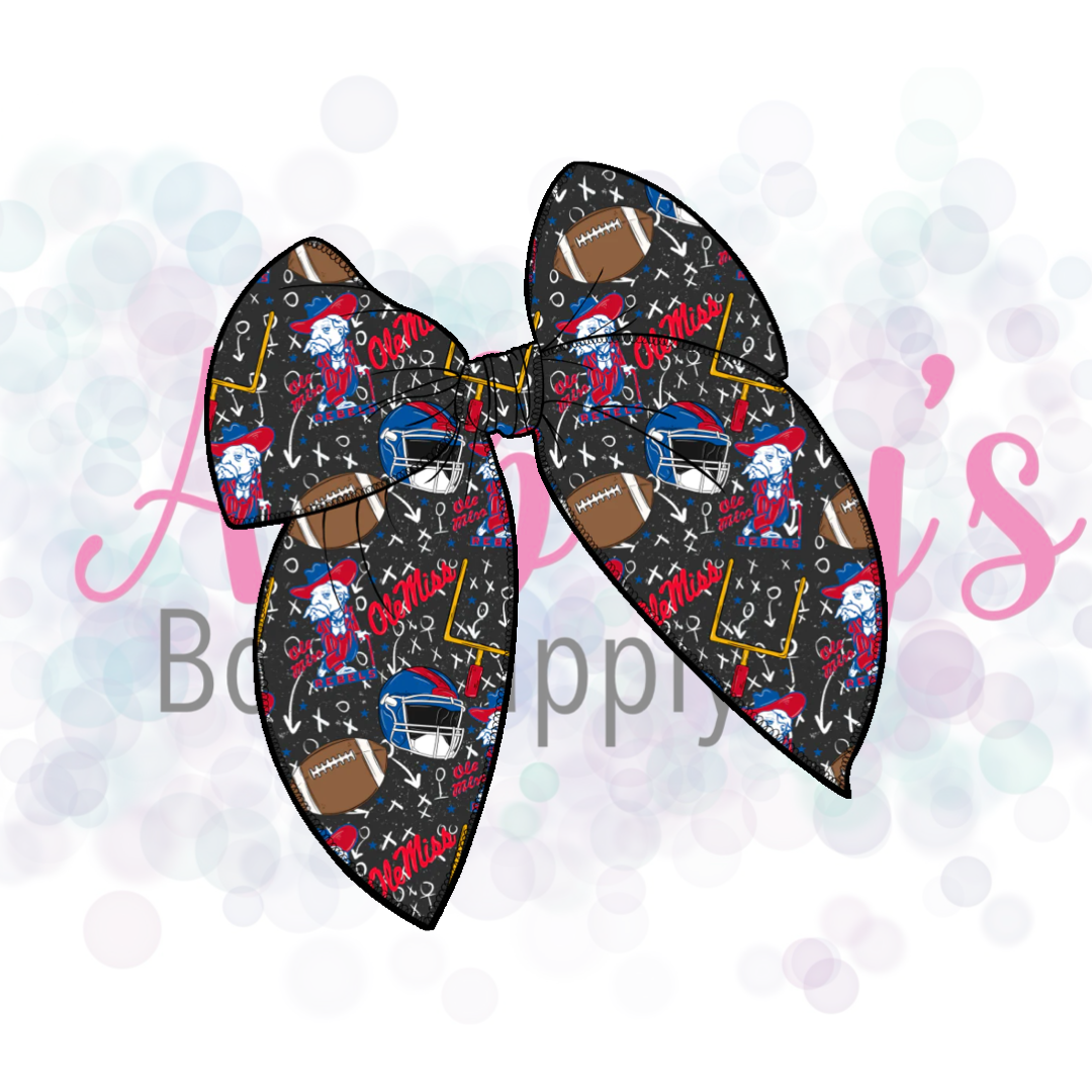 College Football Fabric Bow Pre-Order