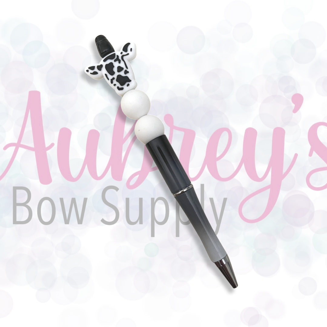 Cow Beaded Pen