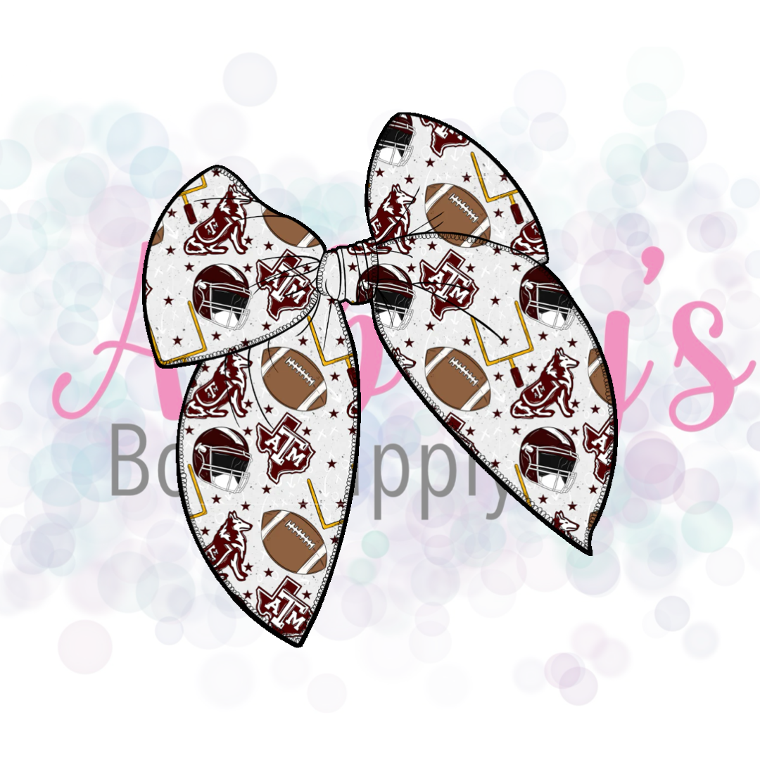 College Football Fabric Bow Pre-Order