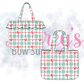 Plaid Present Bow Tote Bags