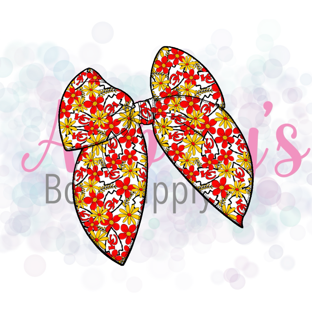 Floral NFL Fabric Bow Pre-Order