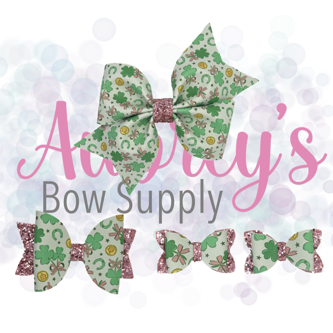 Pink Bow Shamrocks