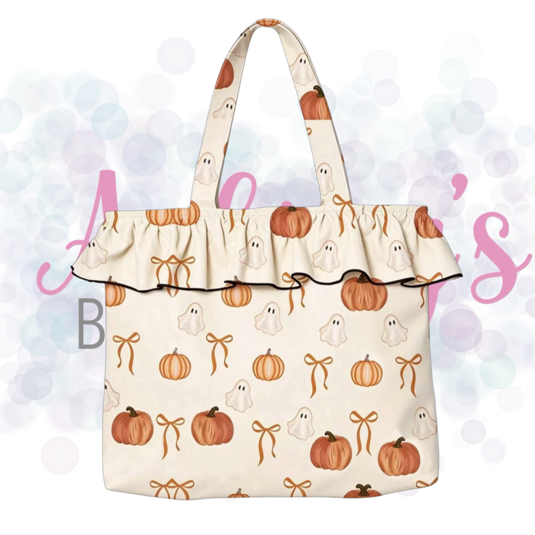 Halloween Ruffle Tote Bag