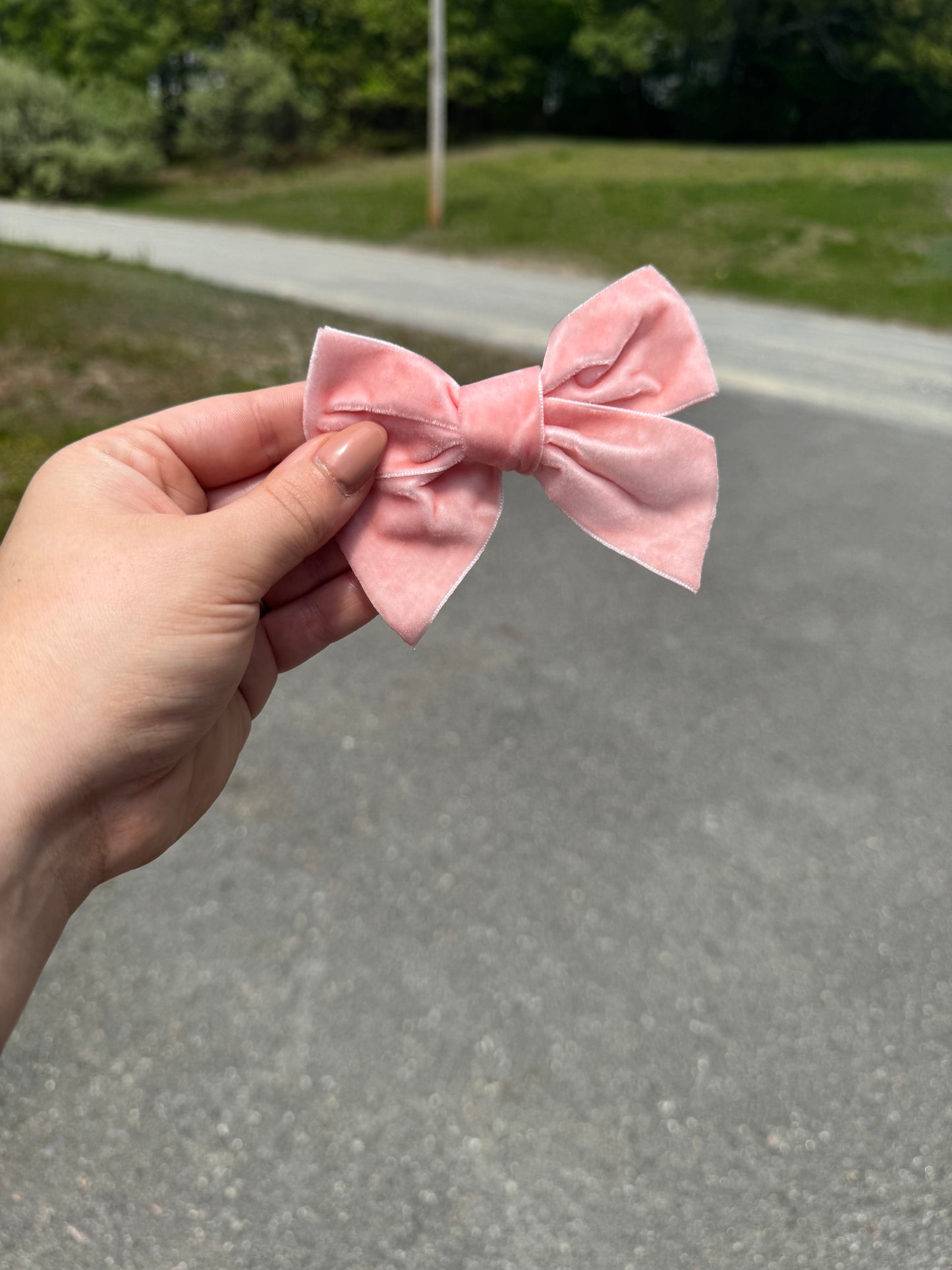 Velvet Pinks Ribbon Bows
