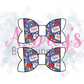 Blue with Apples Custom Name Back to School
