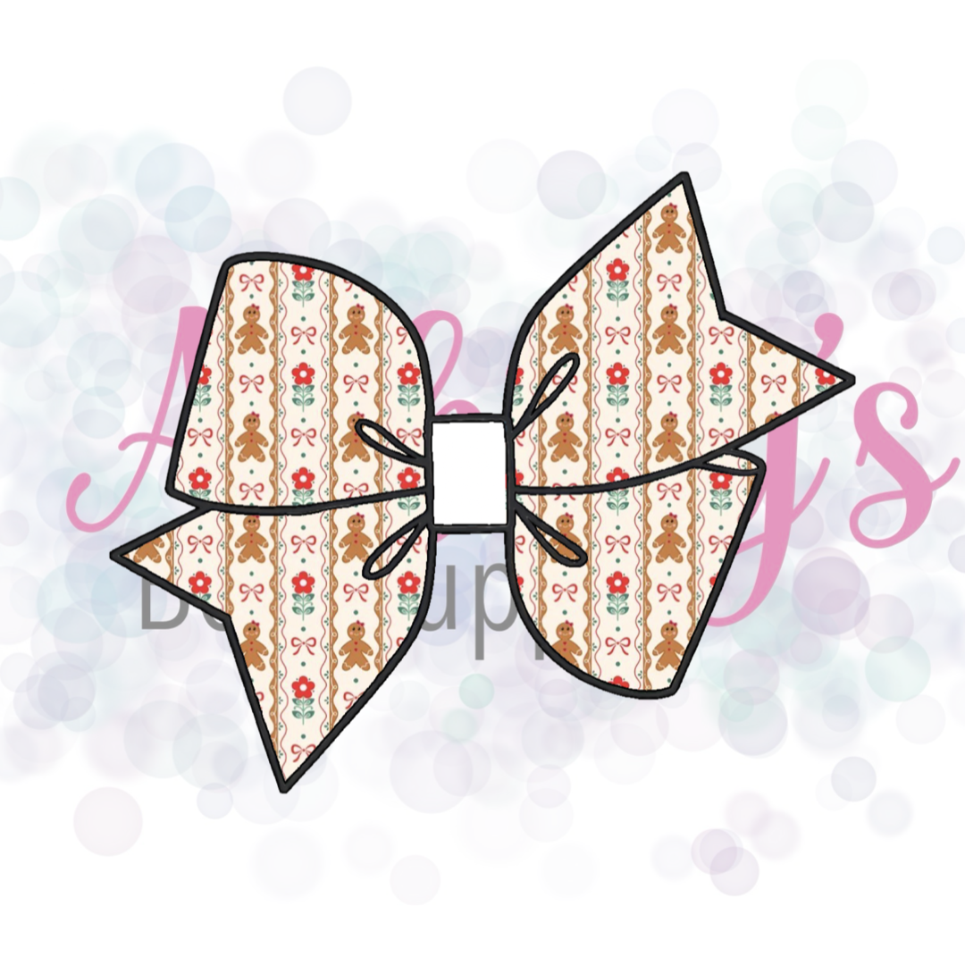Gingerbread Bow Stripes