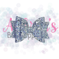Silver & Periwinkle Heart Star Glitter