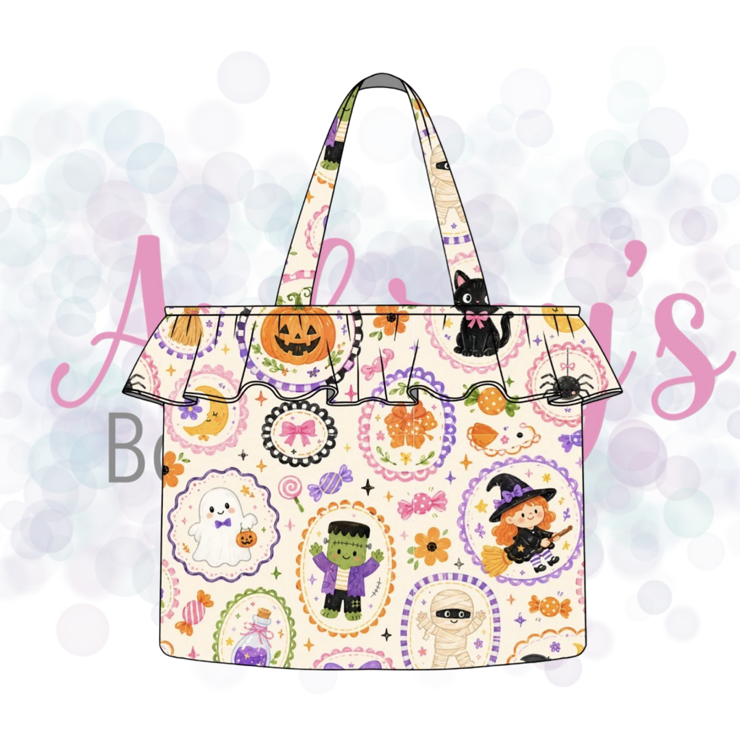 Halloween Ruffle Tote Bag