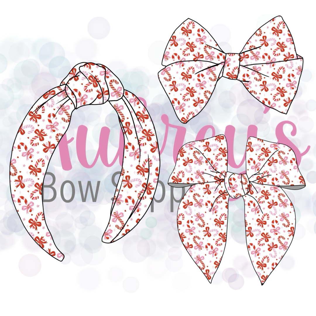 Candy Cane Bows Accessories