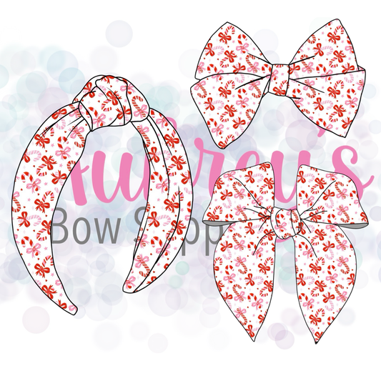 Candy Cane Bows Accessories