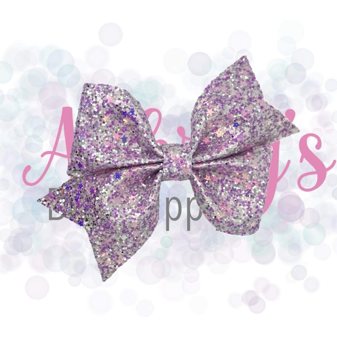 Silver and Pink Star Glitter