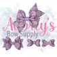 Purple Embossed Bows