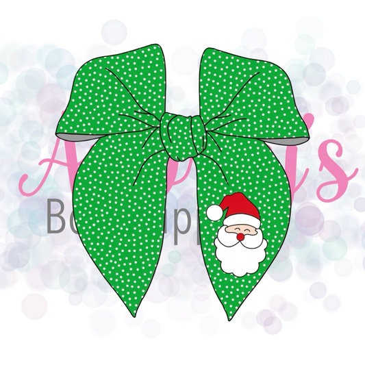 Polka Dot Santa Bows