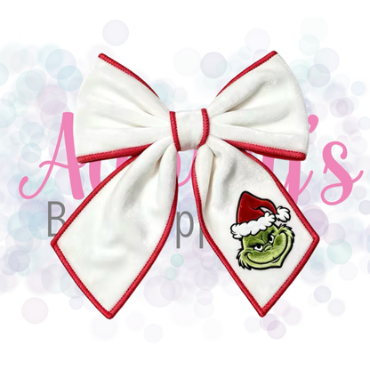 Grinch Velvet Bow