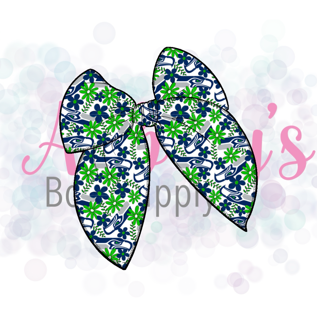 Floral NFL Fabric Bow Pre-Order