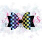 Black and Rainbow Checkered