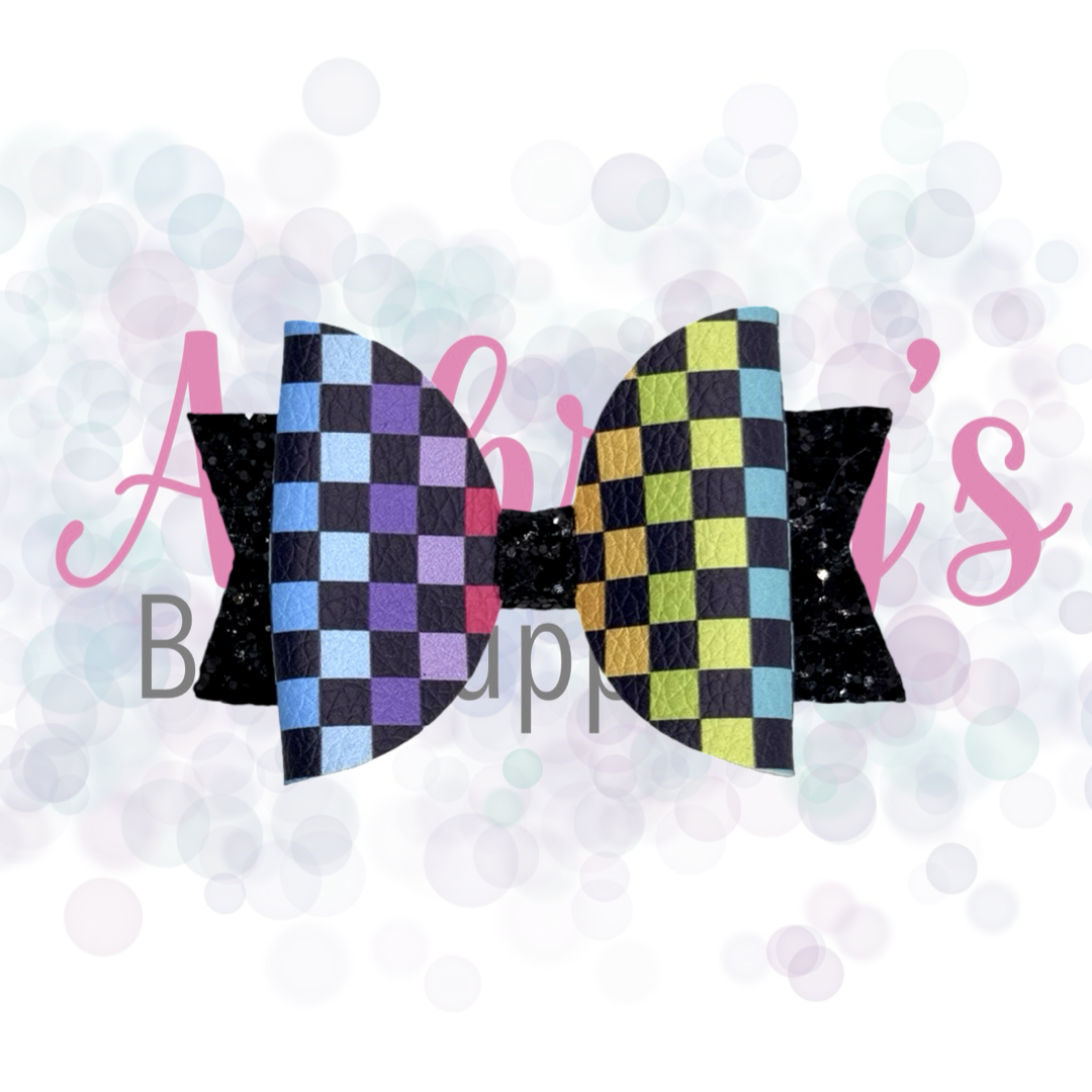 Black and Rainbow Checkered