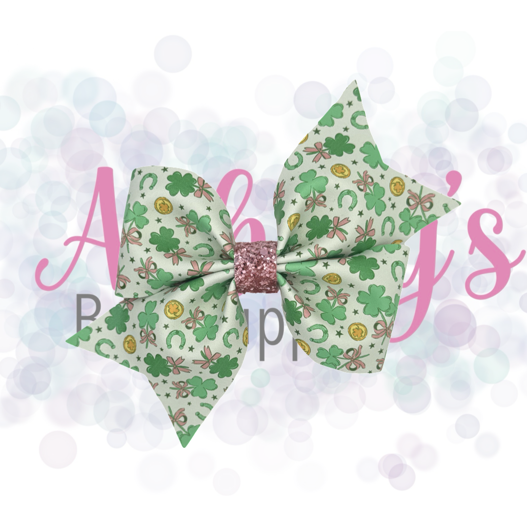 Pink Bow Shamrocks