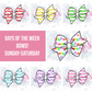 Aurora Days Of The Week Set