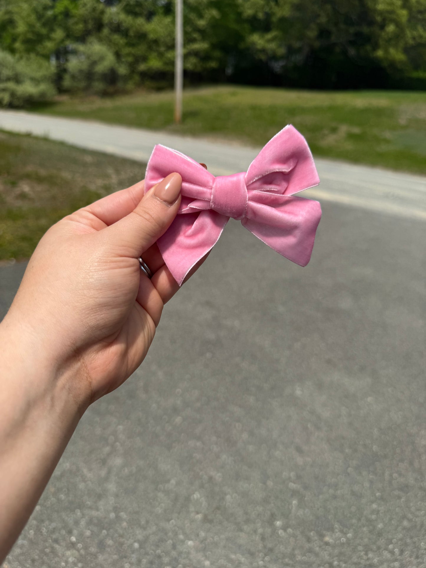 Velvet Pinks Ribbon Bows