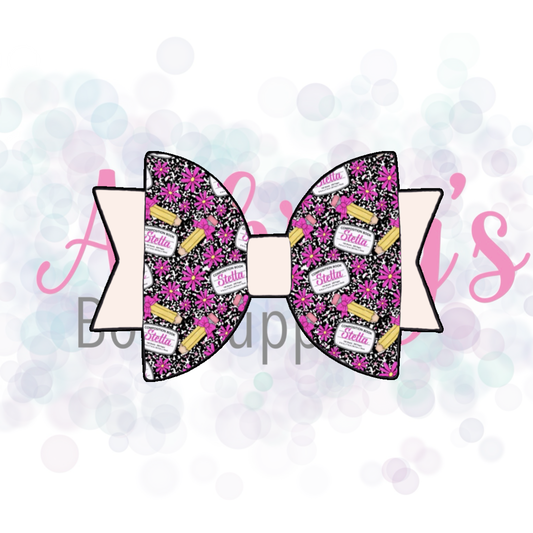 Black with Pink Floral Custom Name Back to School