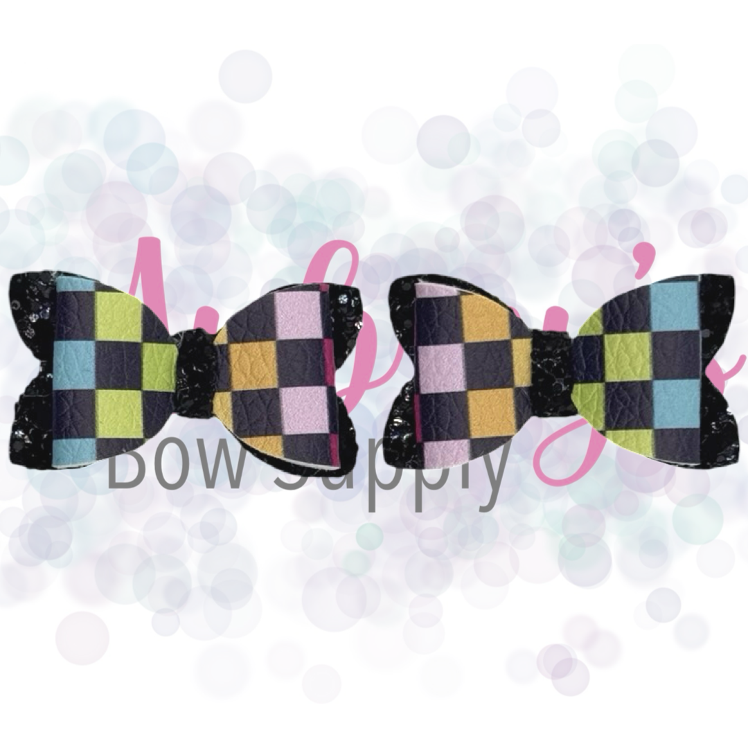 Black and Rainbow Checkered