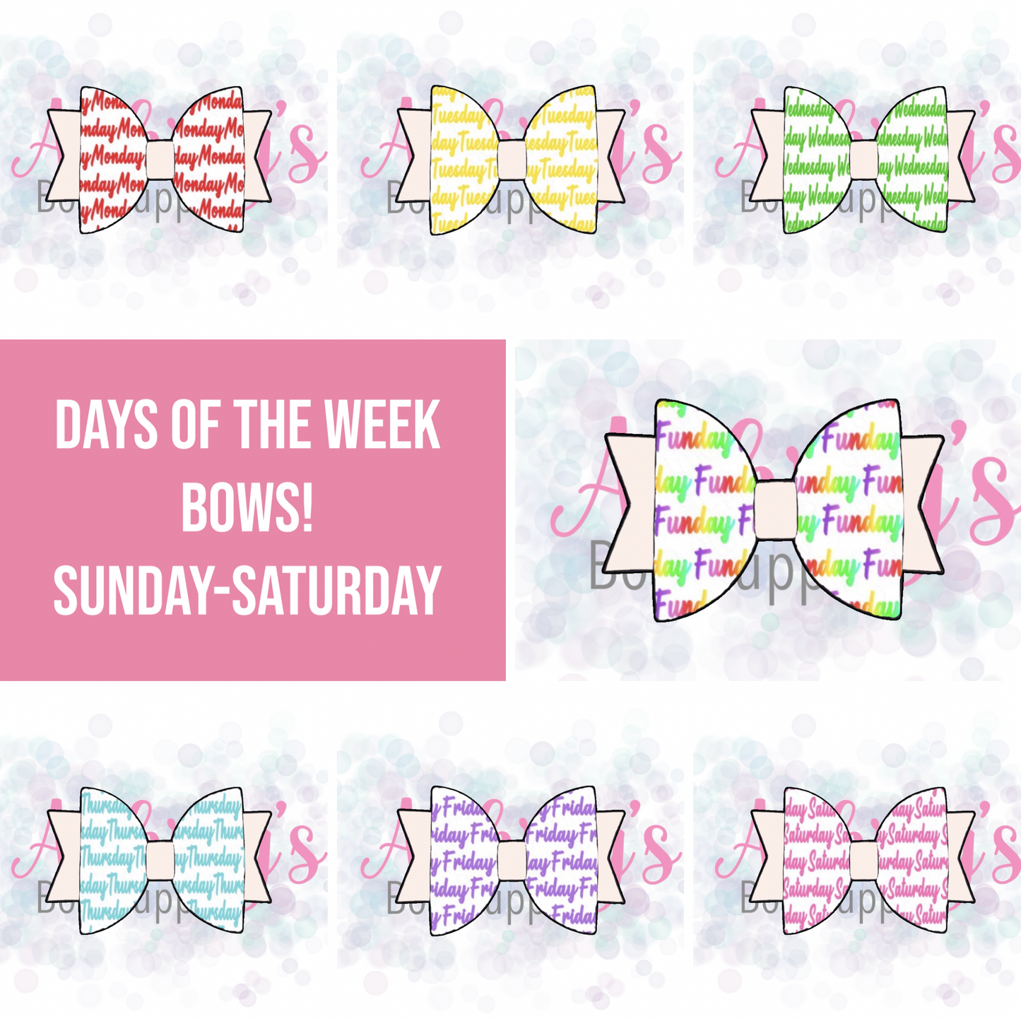 Anne Days Of The Week Set