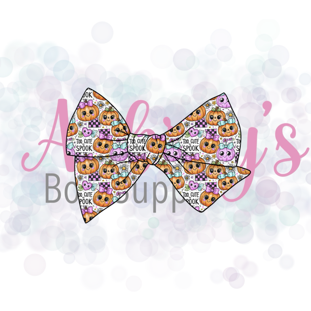 Halloween Basic 5” Tied Fabric Bow