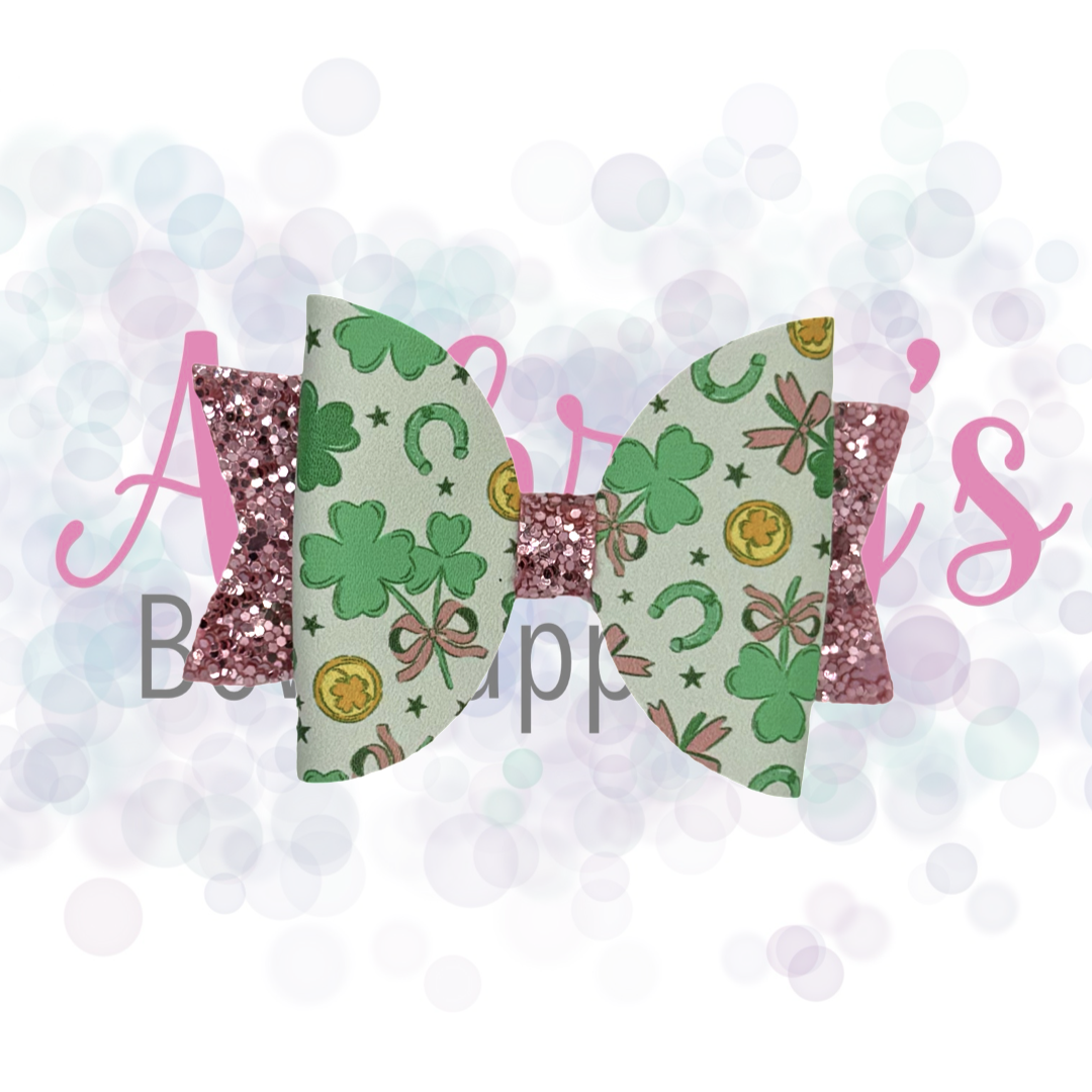 Pink Bow Shamrocks