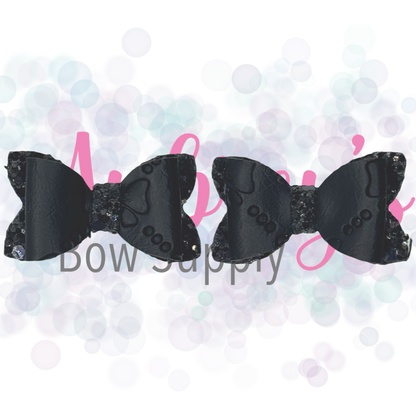 Black Embossed Bows