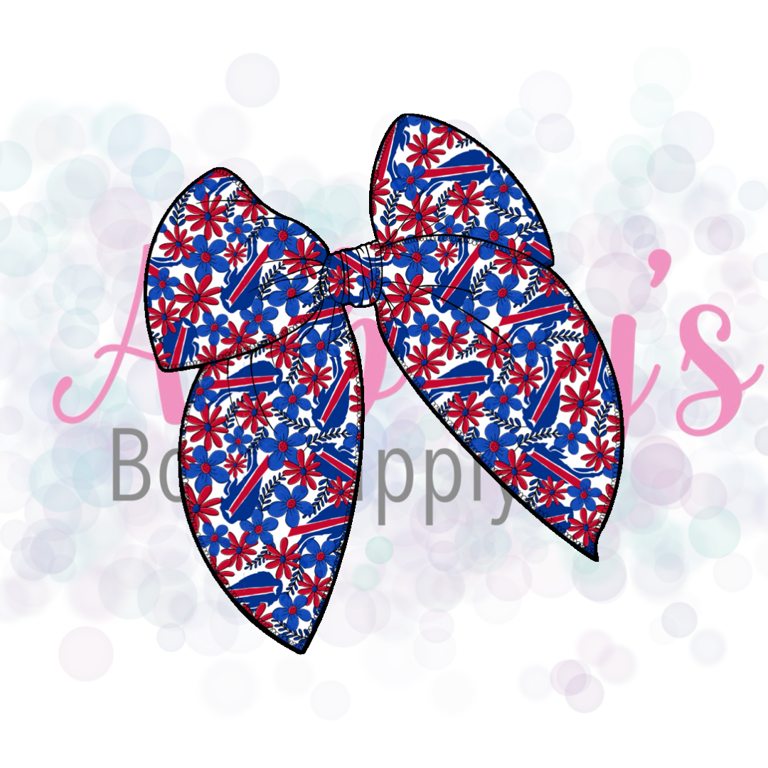 Floral NFL Fabric Bow Pre-Order