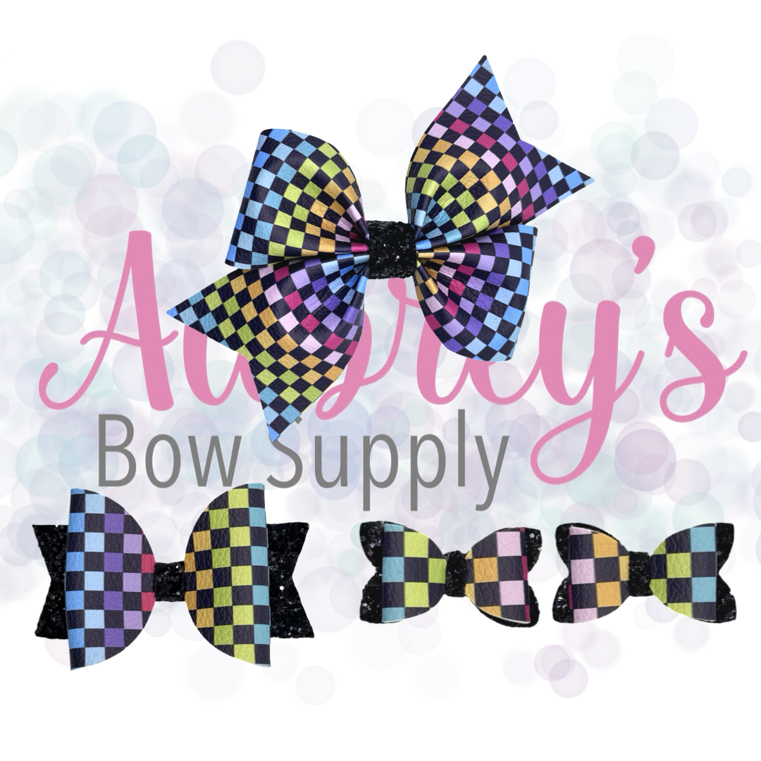 Black and Rainbow Checkered