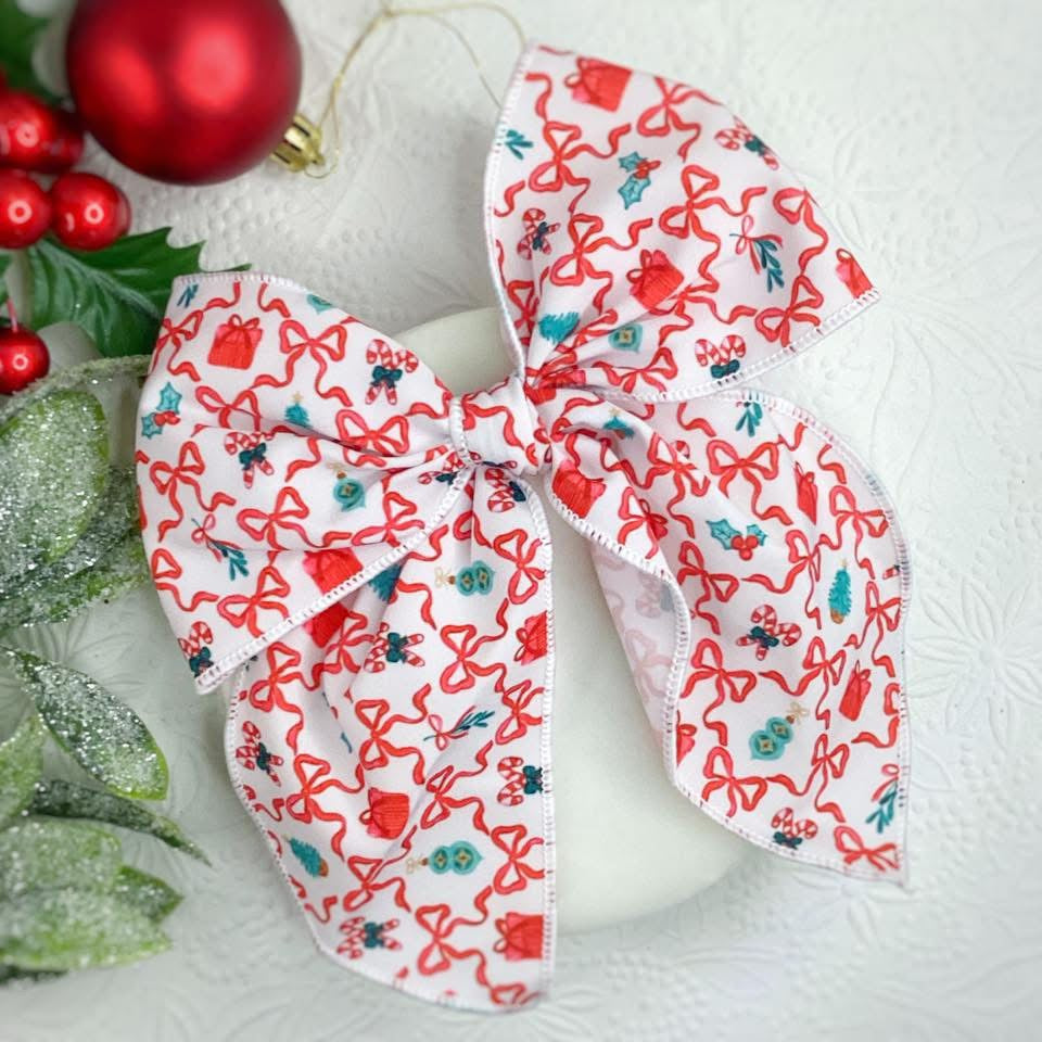 Christmas Fabric Bows