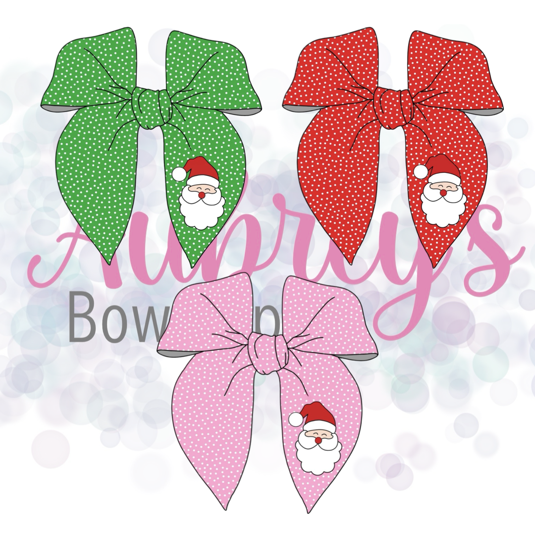 Polka Dot Santa Bows