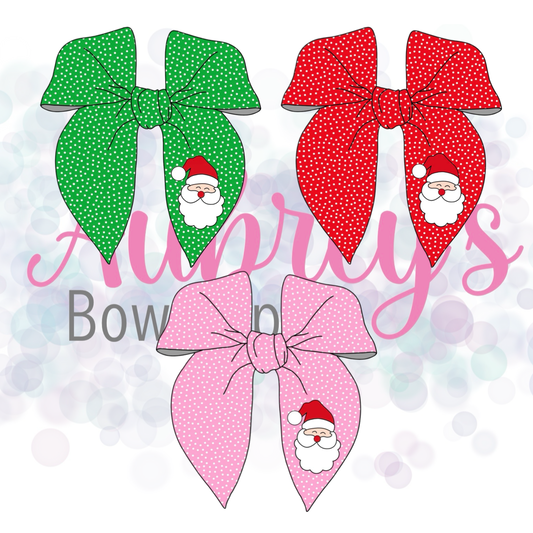 Polka Dot Santa Bows