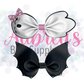 Rhinestoned Ghost & Bat Bows
