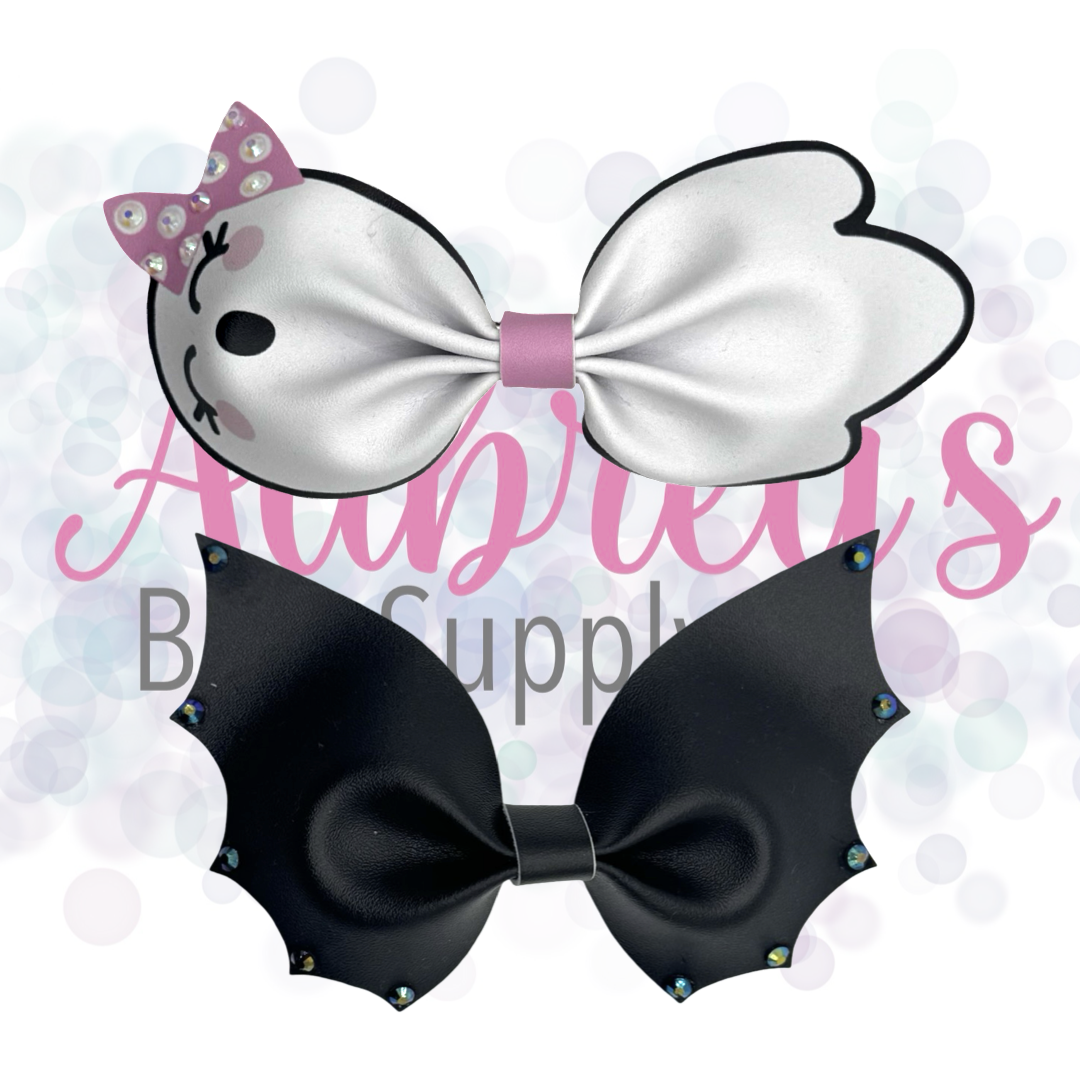 Rhinestoned Ghost & Bat Bows