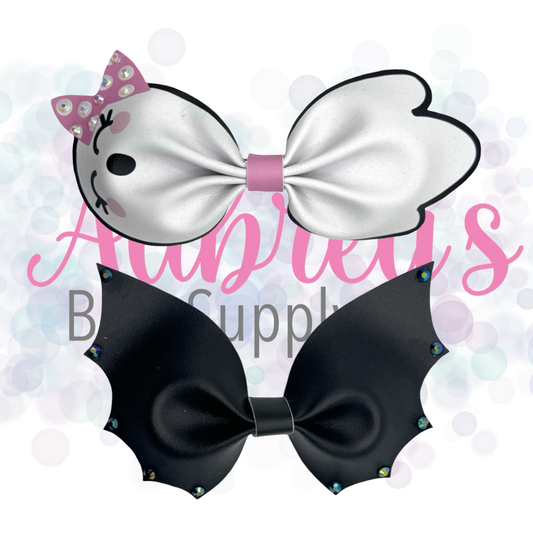 Rhinestoned Ghost & Bat Bows