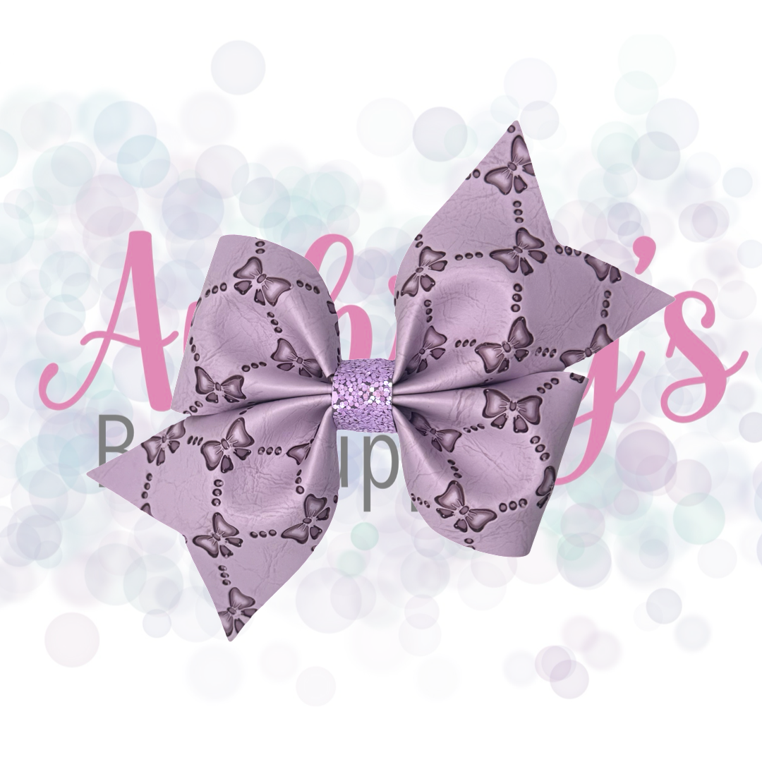 Purple Embossed Bows