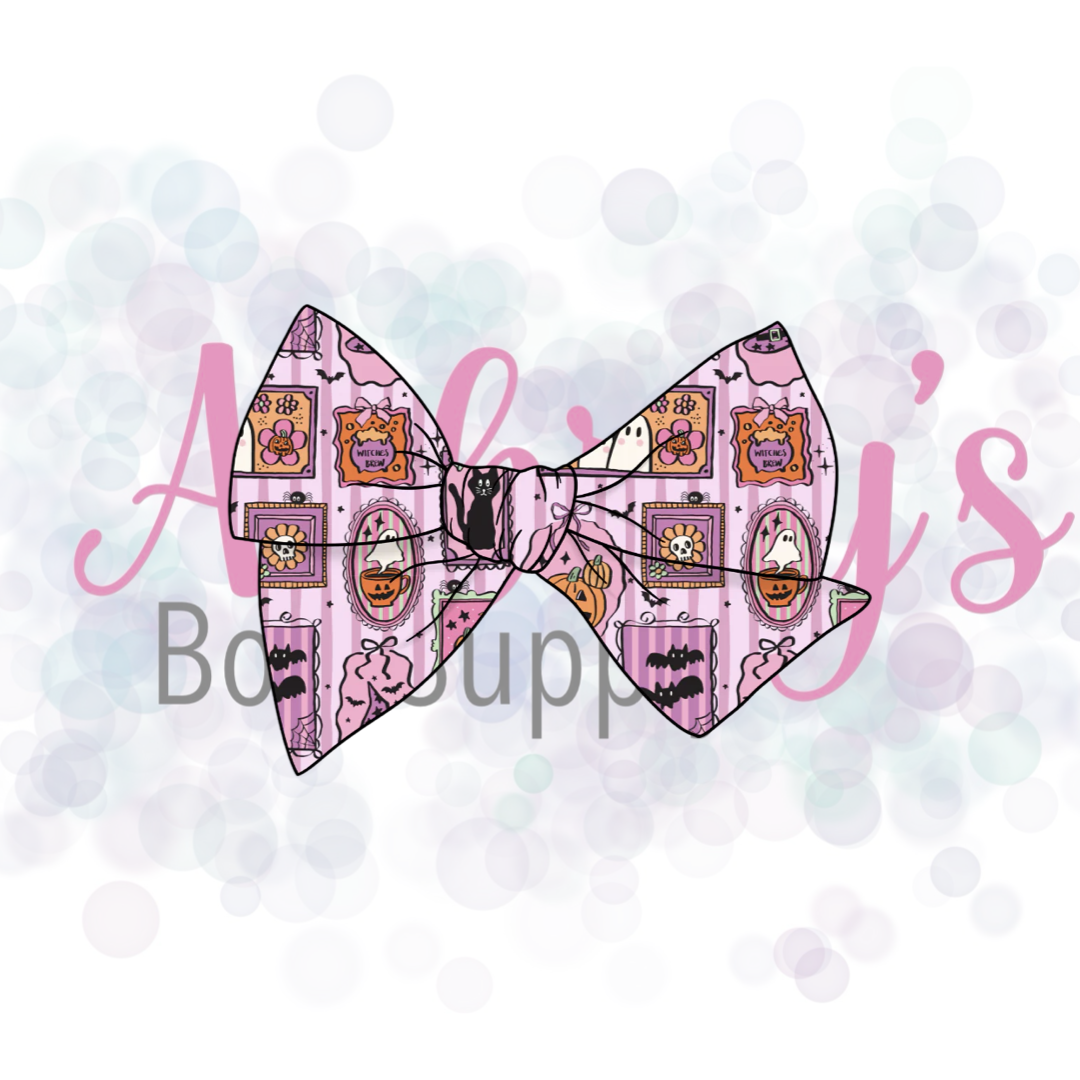 Halloween Basic 5” Tied Fabric Bow