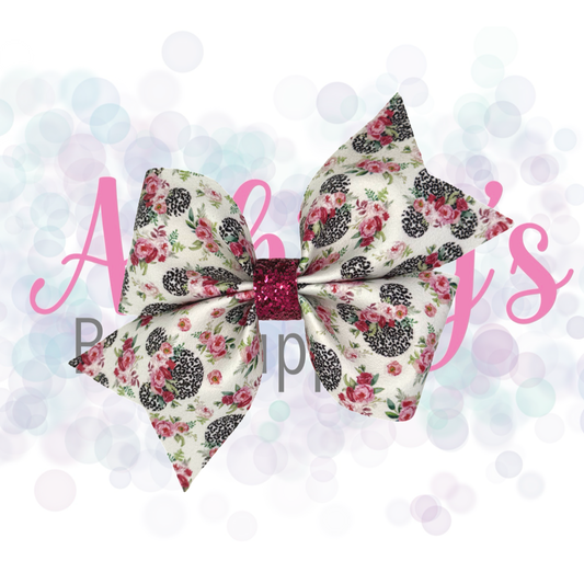 Cheetah Floral Girl Mouse