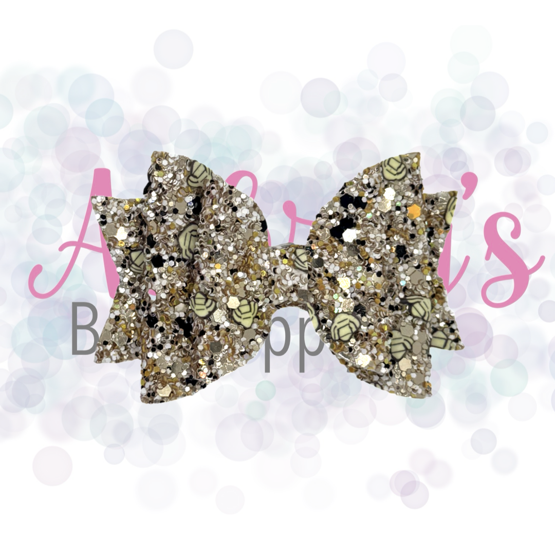 Bumblebee Gold Black and White Glitter