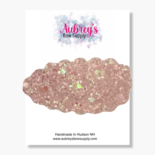 Snap Clip Pastel Glitter Pink