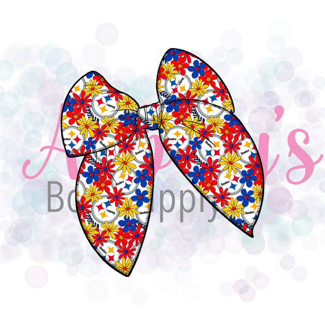 Floral NFL Fabric Bow Pre-Order