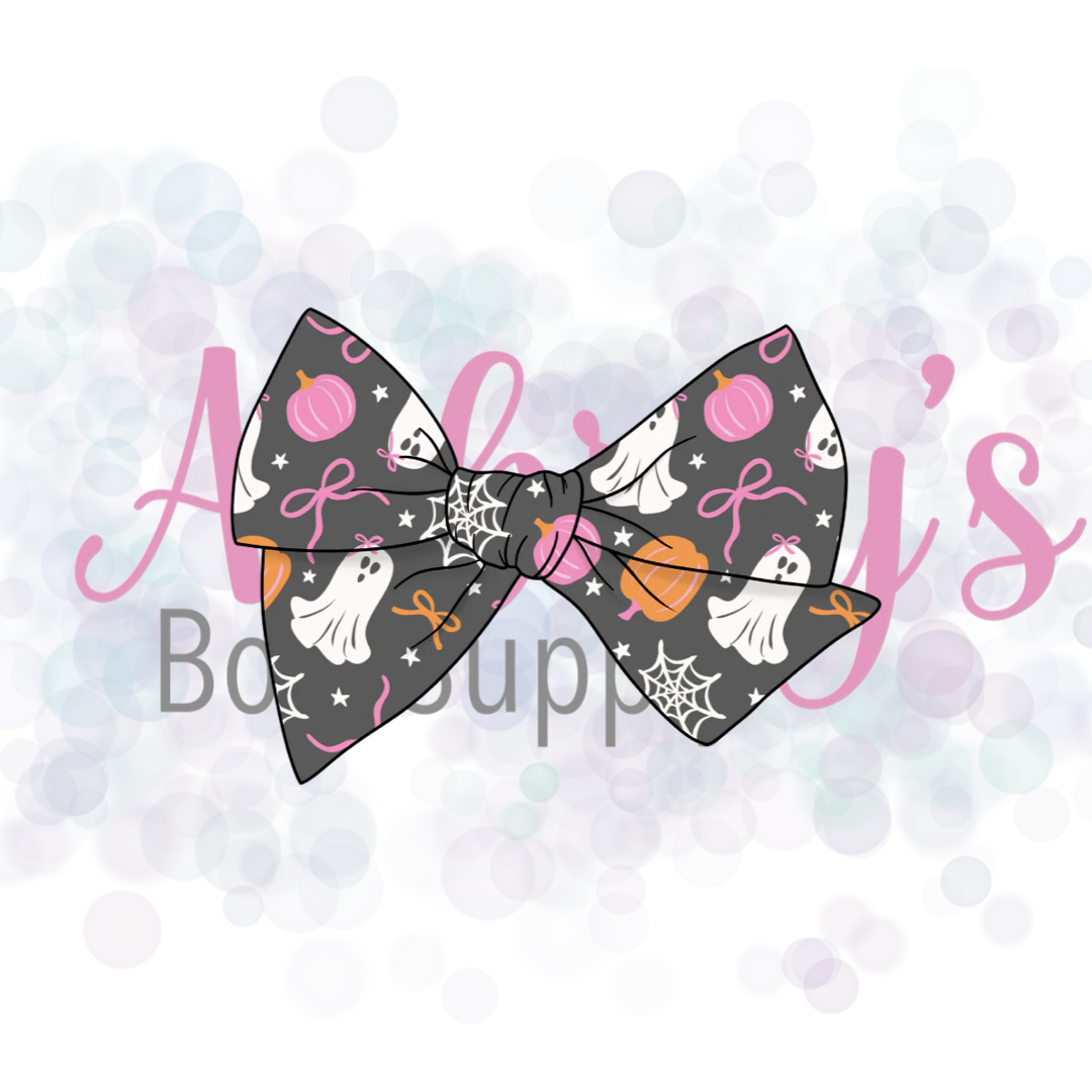 Halloween Basic 5” Tied Fabric Bow