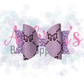 Purple Embossed Bows