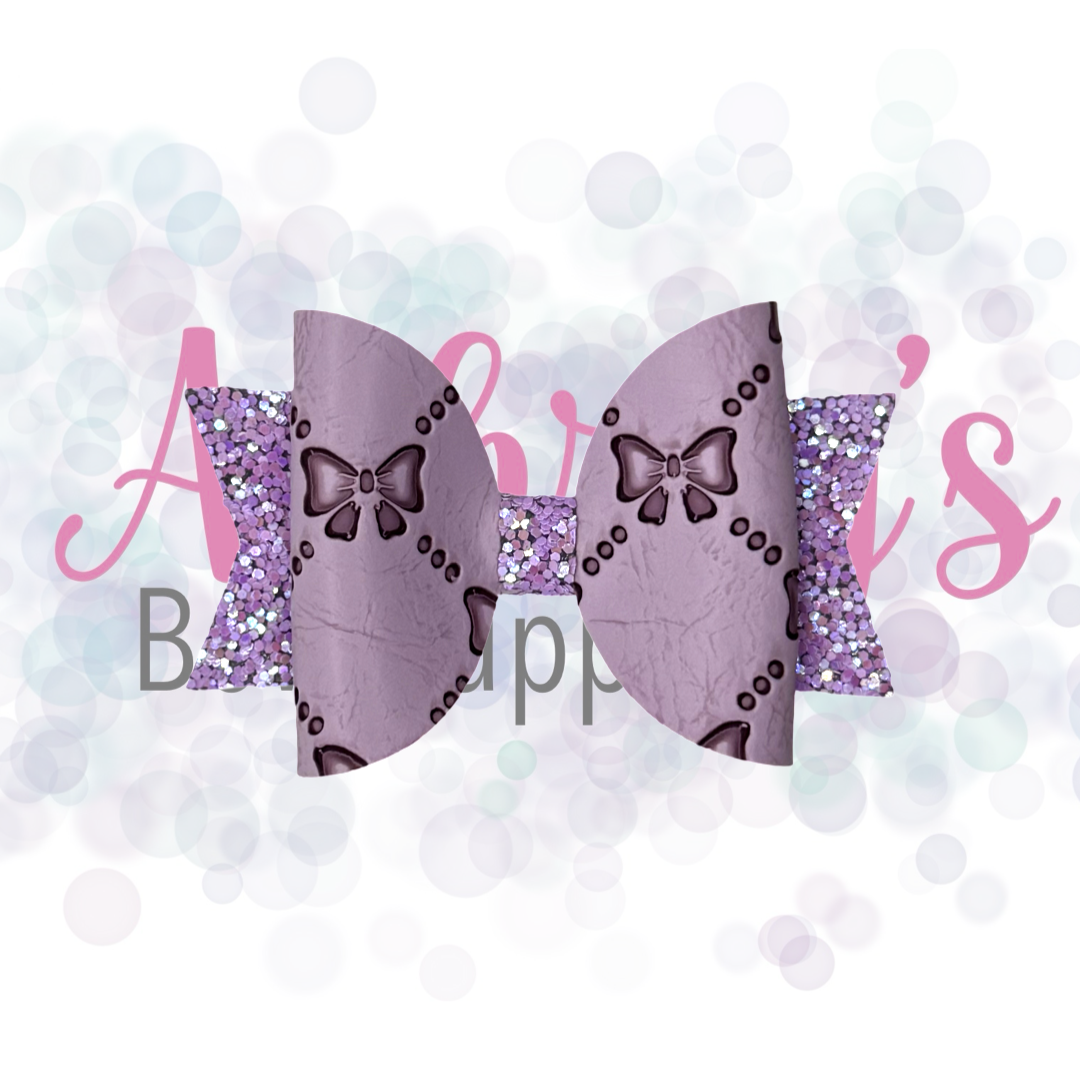 Purple Embossed Bows