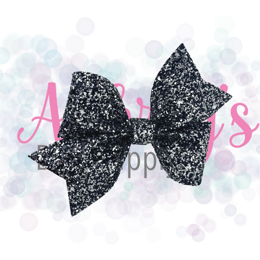 Black and Silver Glitter