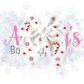 Candy Cane Gem Velvet Bow